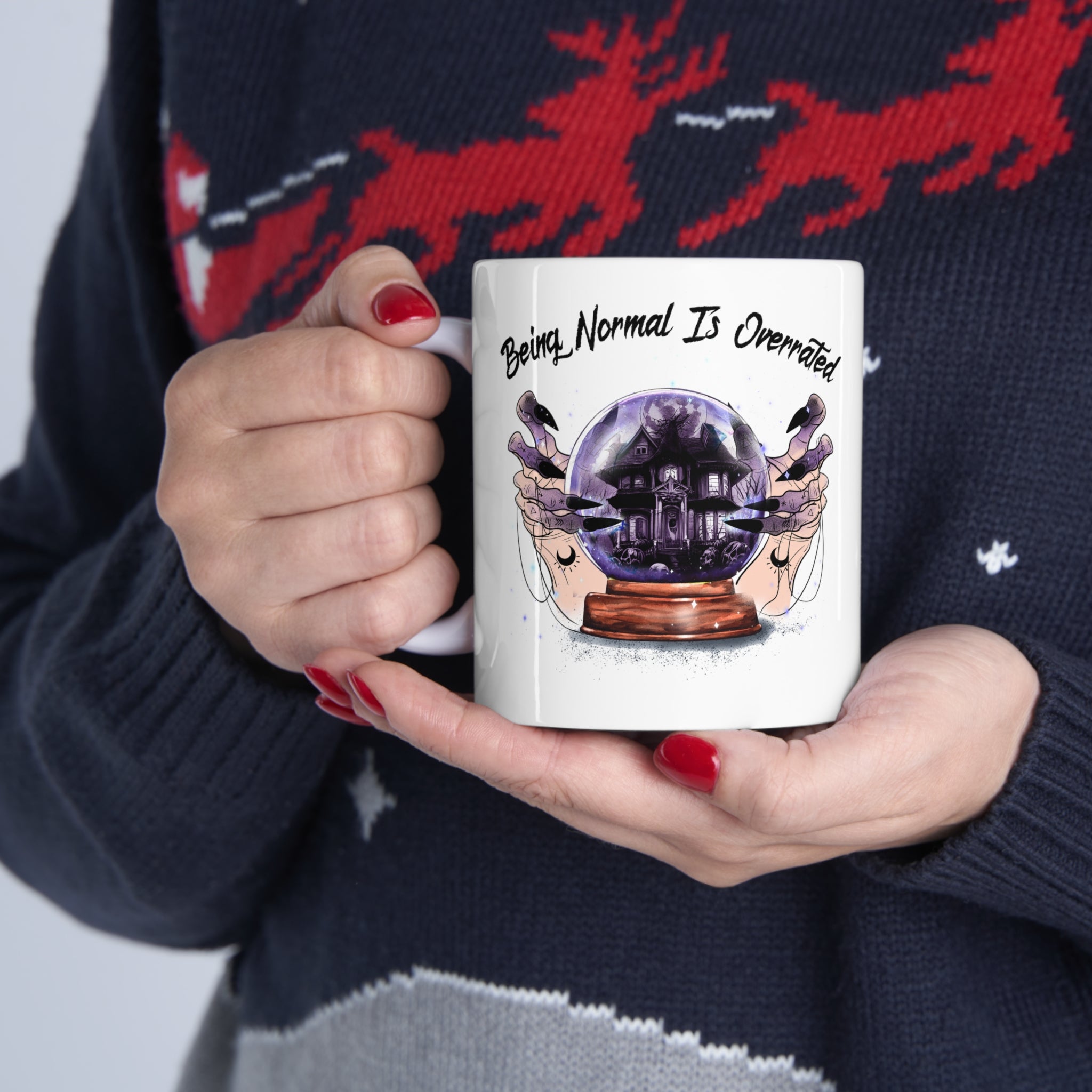 Halloween coffee mug normal is overrated Ceramic Mug 11oz gift for her mom grandma great stocking stuffer