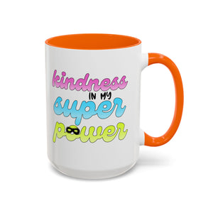 Kindness Superpower Coffee Mug, Inspirational Gift for Friends, Motivational Work Mug, Cute Drinkware for All Occasions, Unique