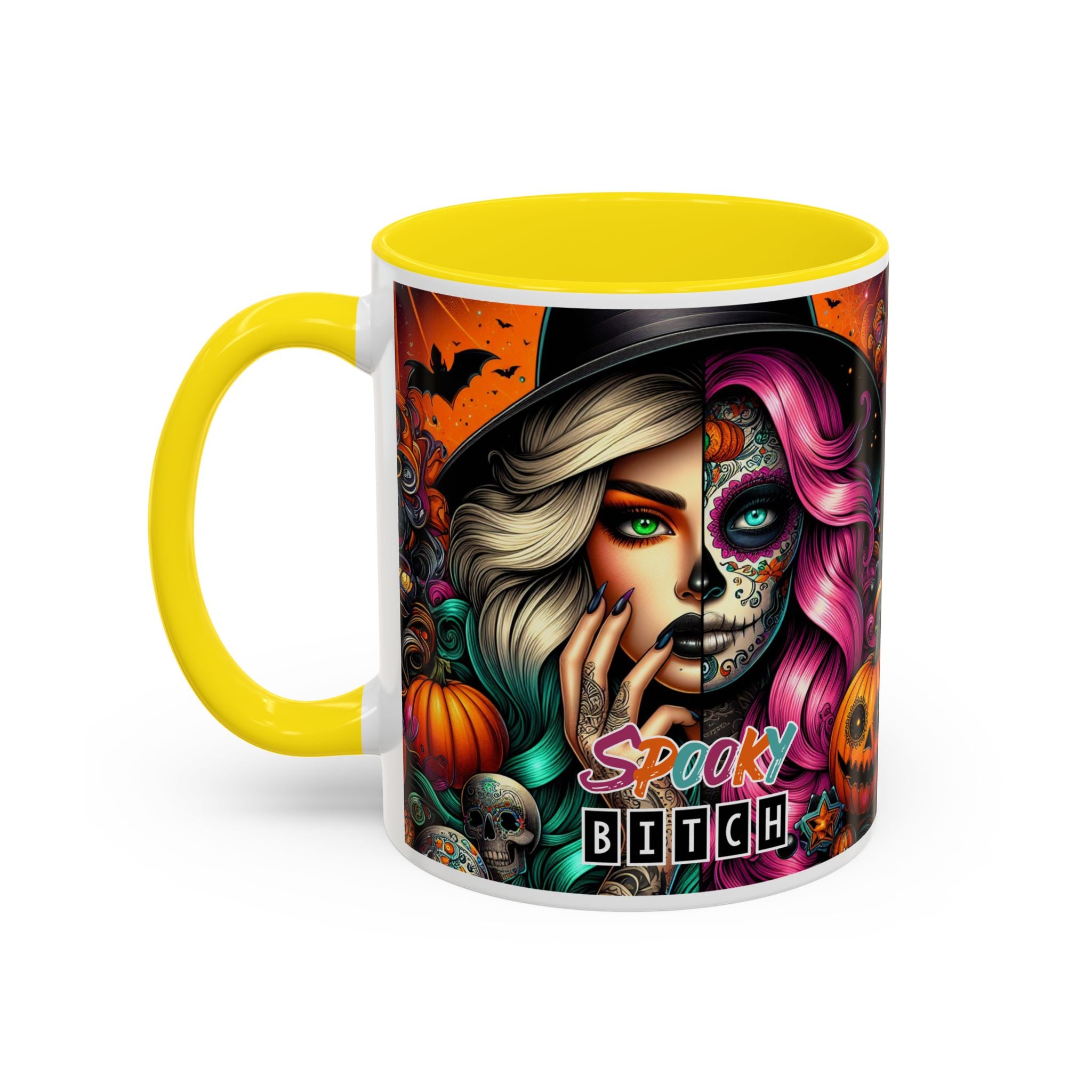 Spooky Bitch Halloween Coffee Mug - 11oz & 15oz | Witchy Vibes for Gifting, Halloween Decor, Fun Coffee Lover Gift, Spooky Season Must-Have