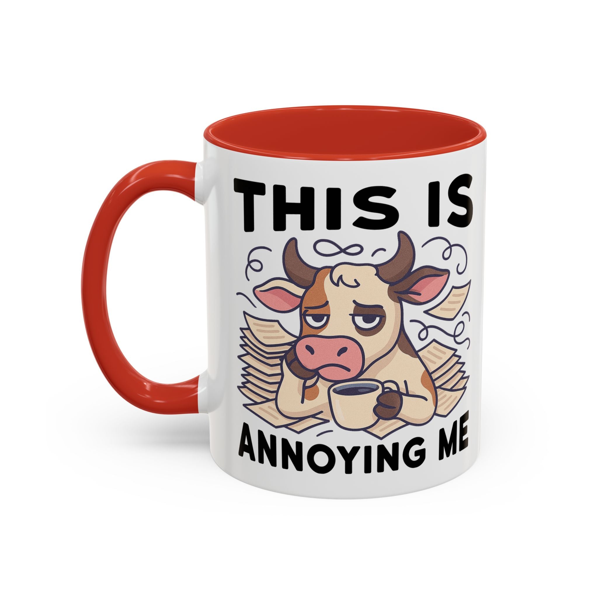 Coffee Mug — "This Is Annoying Me" Cow Funny Accent Mug (11/15 oz)