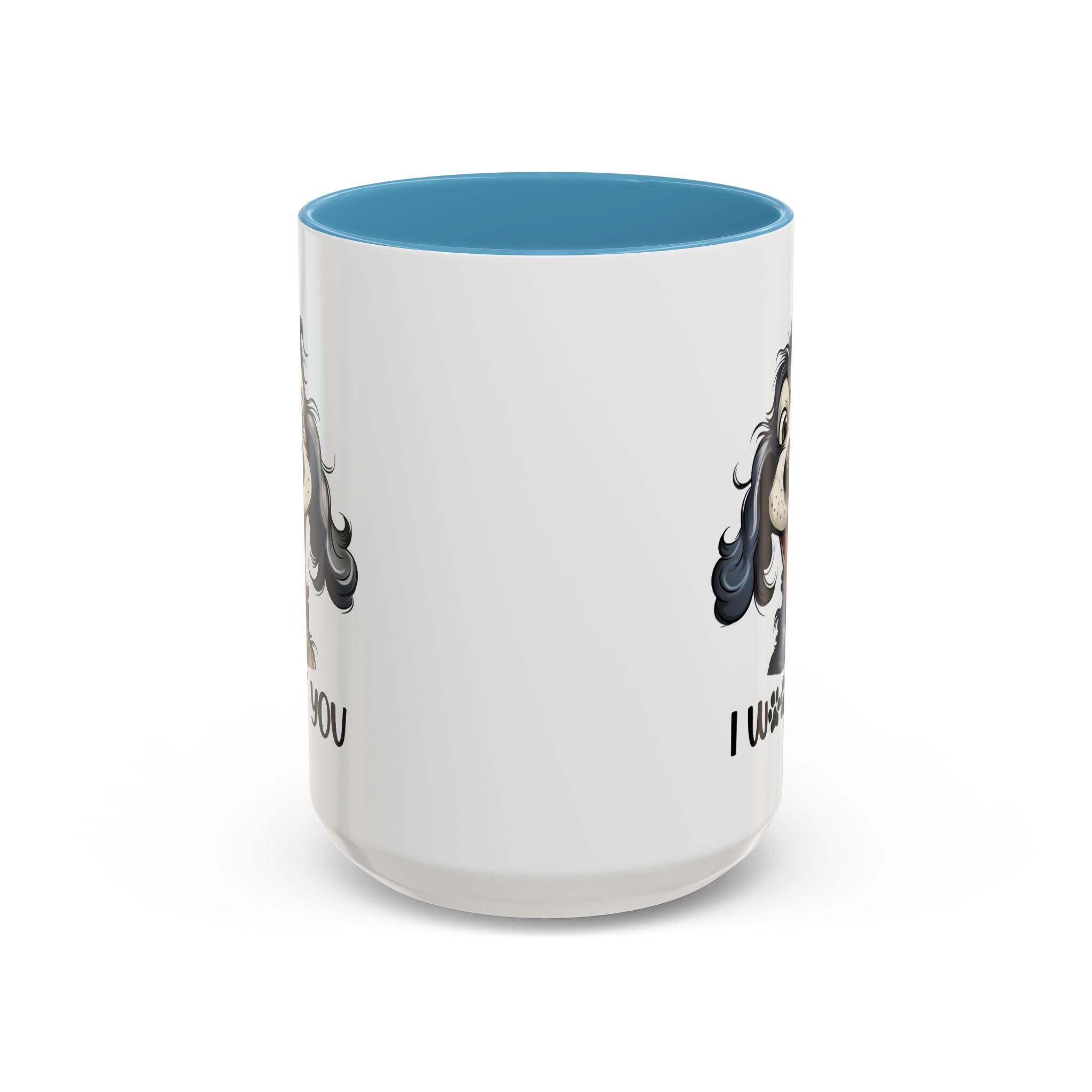 Dog Lover's Accent Coffee Mug - I Woof You, Pet Gift, Animal Lover Cup, Dog Mom Mug, Cute Dog Design, Fun Coffee Cup