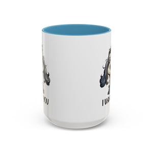 Dog Lover's Accent Coffee Mug - I Woof You, Pet Gift, Animal Lover Cup, Dog Mom Mug, Cute Dog Design, Fun Coffee Cup