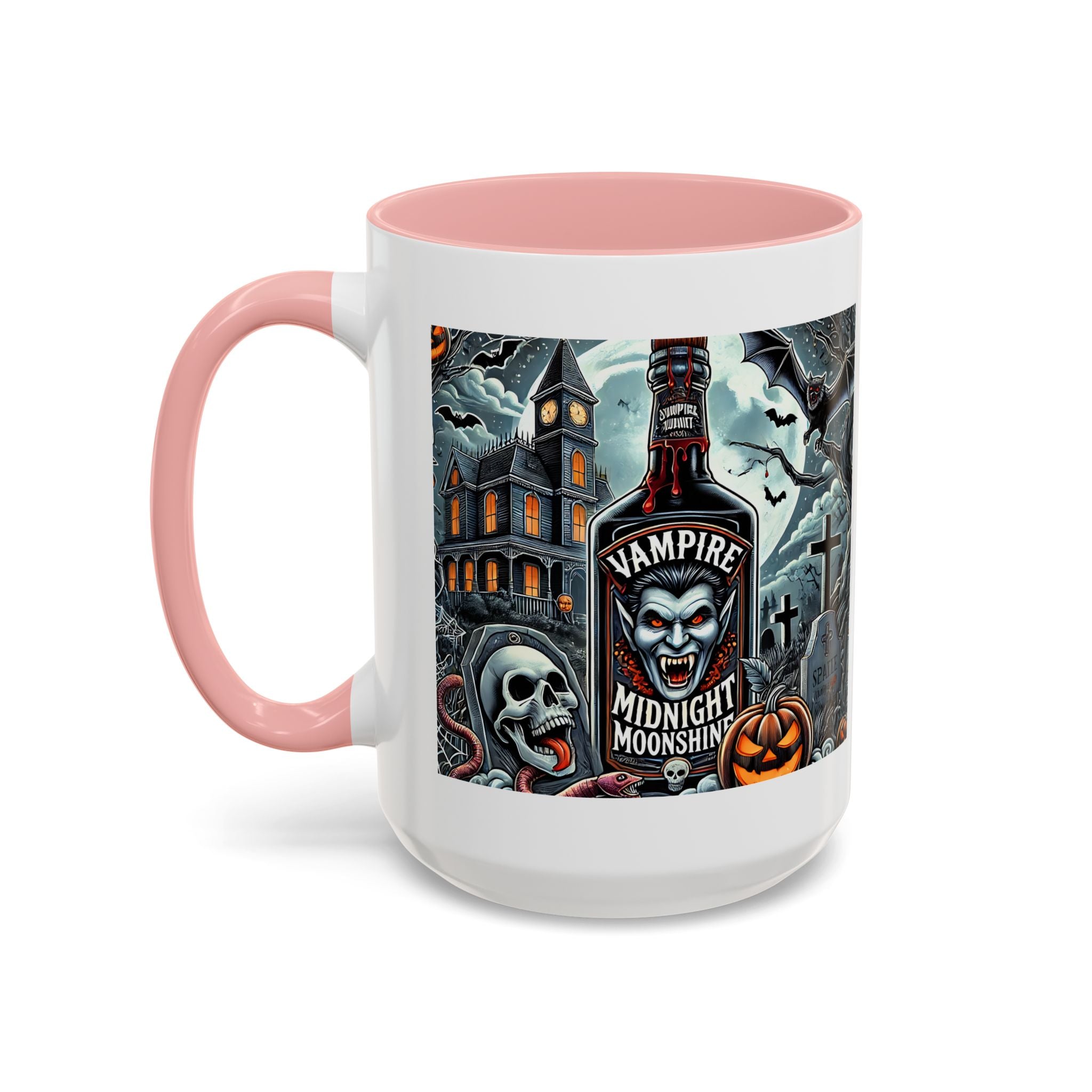 Gothic vampire Halloween Coffee Mug, Spooky Decor, Skull Design, Gift for Horror Lovers,  Party Essential, Unique Drinkware