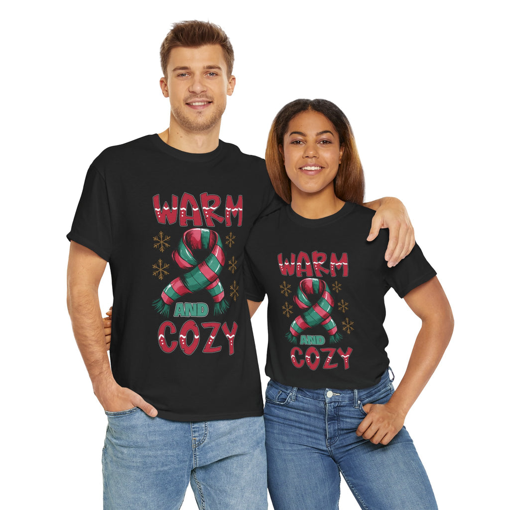 christmas warm and cozy Unisex Heavy Cotton Tee men women