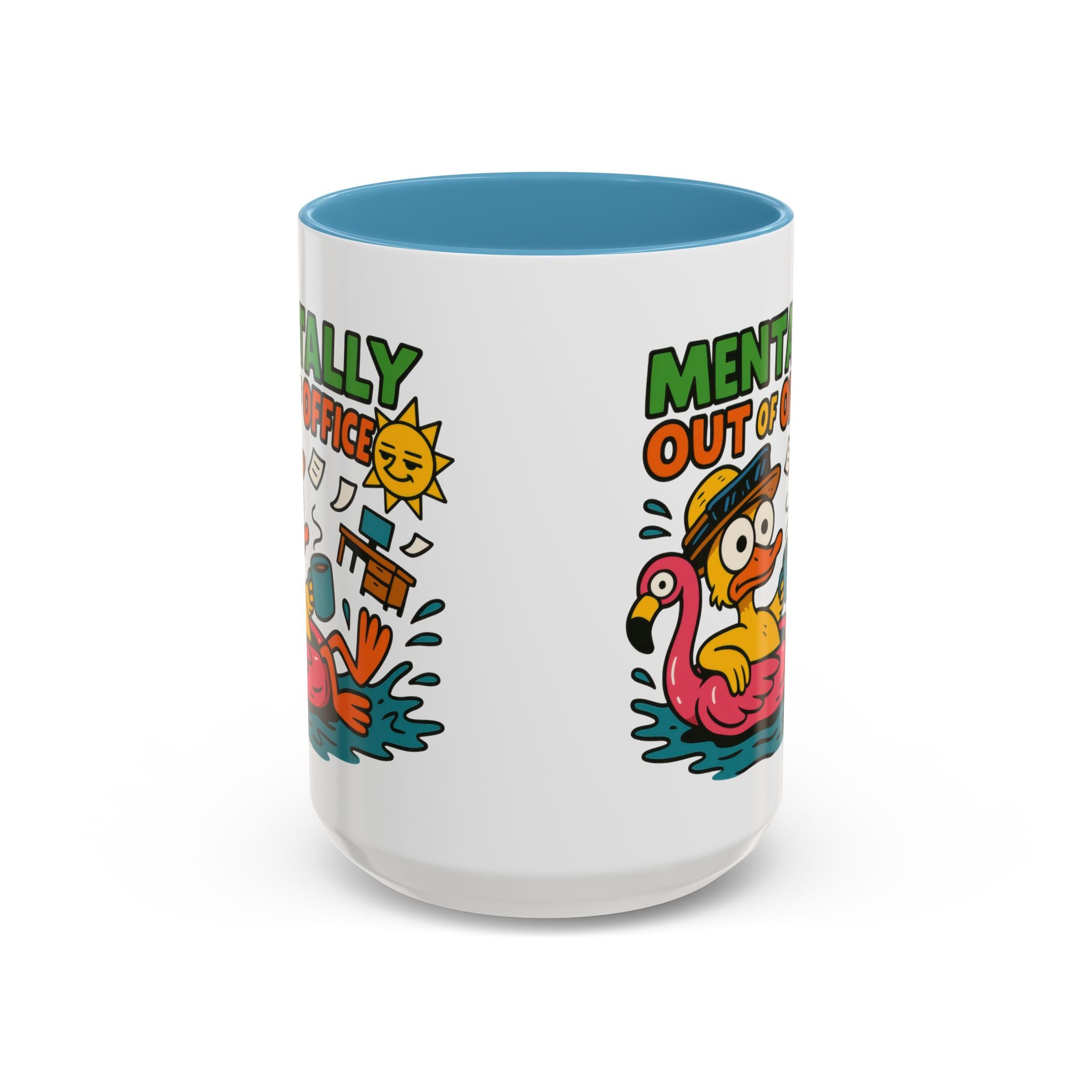 Fun Summer Coffee Mug, Quirky Gift for Beach Lovers, Office Humor Mug, Relaxation, Vacation, Cute Animal Design