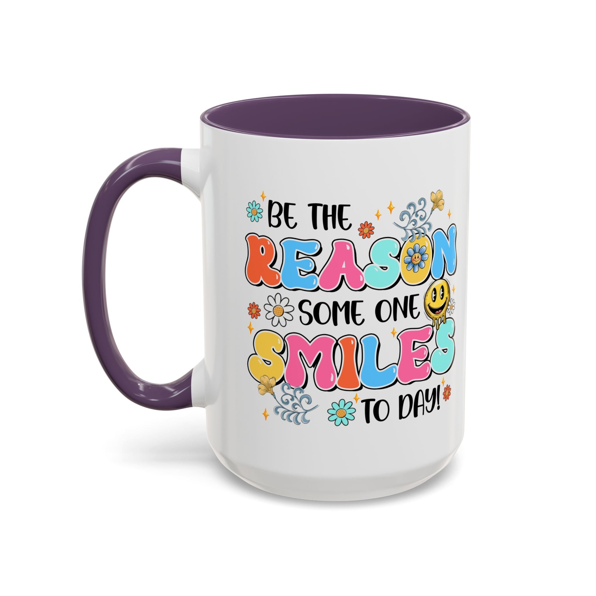 Colorful Inspirational Coffee Mug – Be the Reason Some One Smiles!