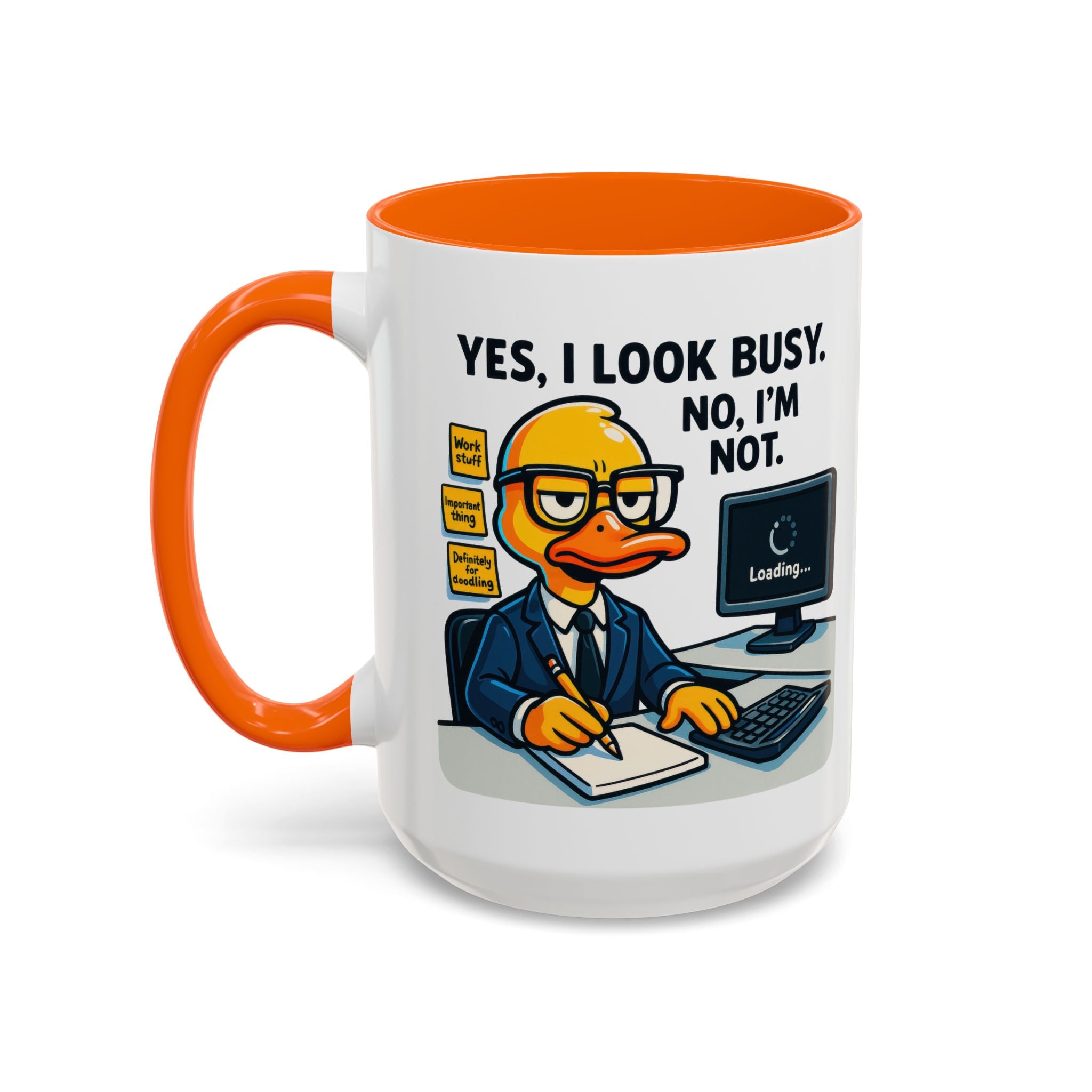 Funny Office Mug, Quirky Coffee Cup, Duck Humor Mug, Gift for Coworkers, Cute Desk Mug