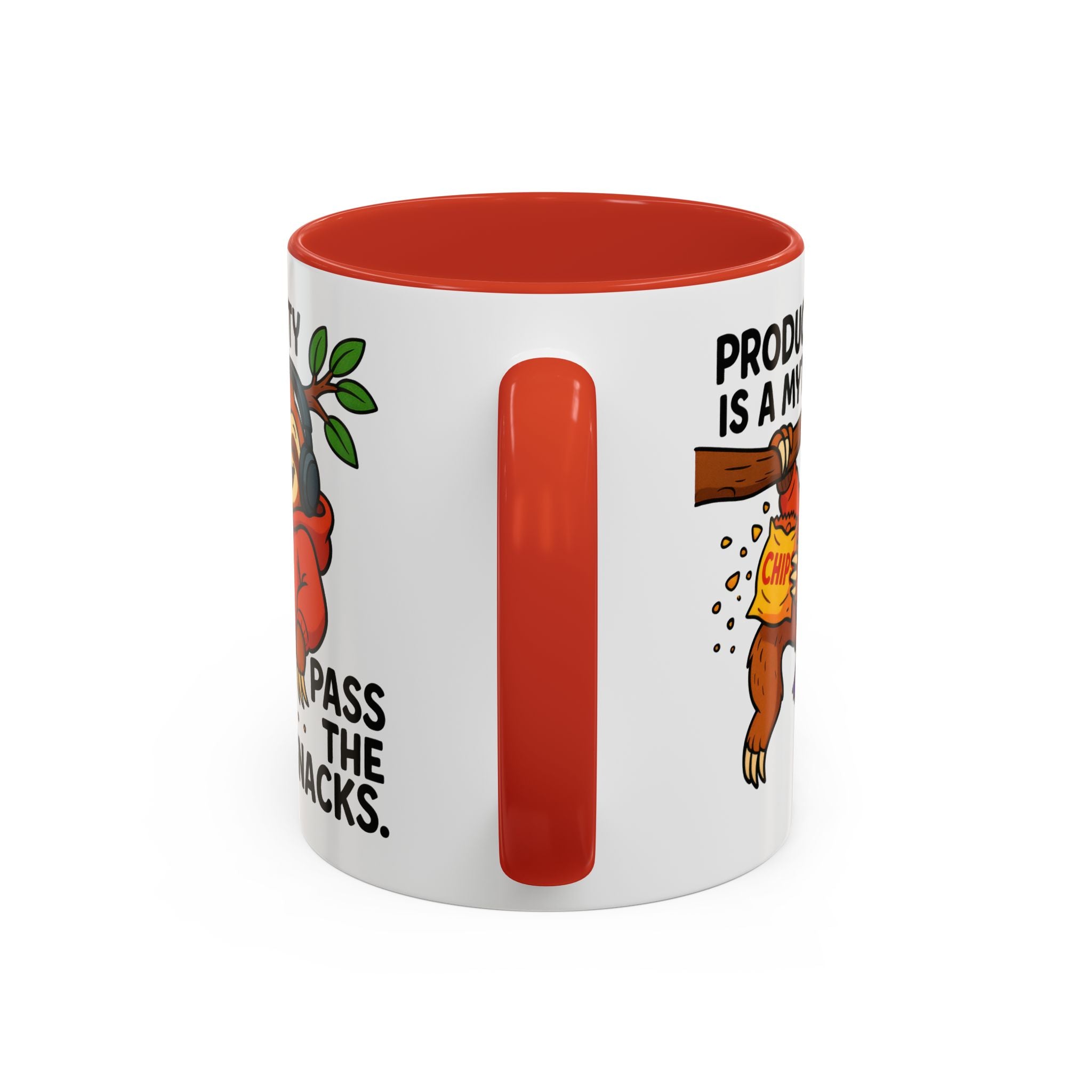 Funny Sloth Coffee Mug, Humor Mug Gift, Productivity Myth Mug, Cute Sloth Cup, Quirky Office Mug