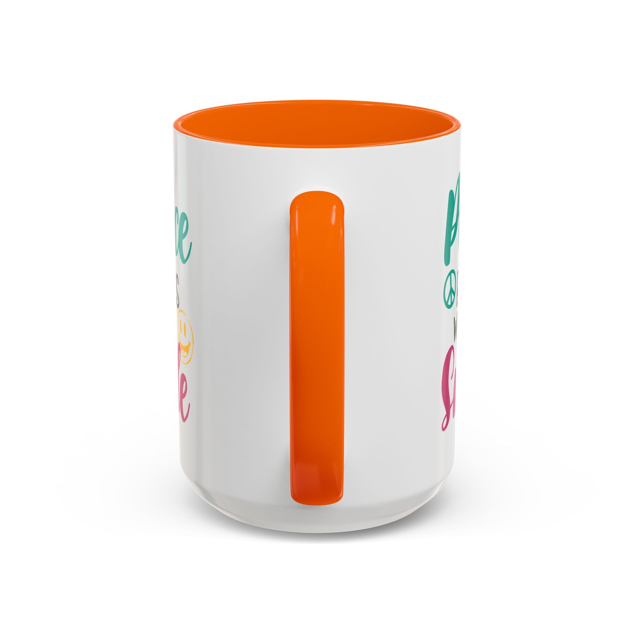 Inspirational Peace Coffee Mug - "Peace Begins with a Smile" - 11oz & 15oz