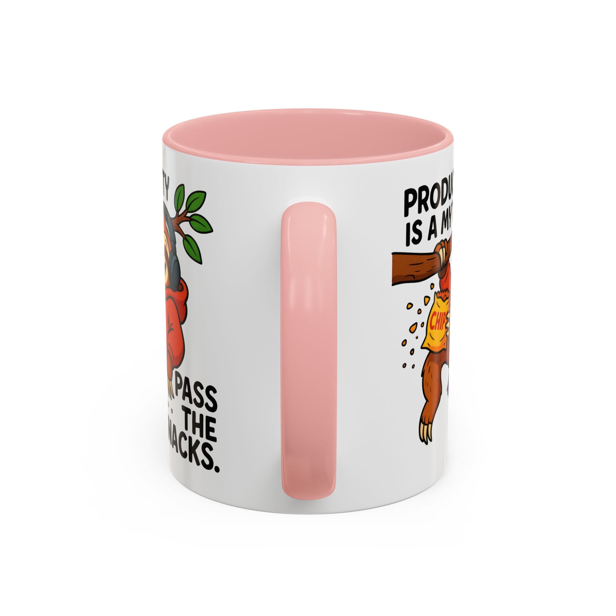 Funny Sloth Coffee Mug, Humor Mug Gift, Productivity Myth Mug, Cute Sloth Cup, Quirky Office Mug
