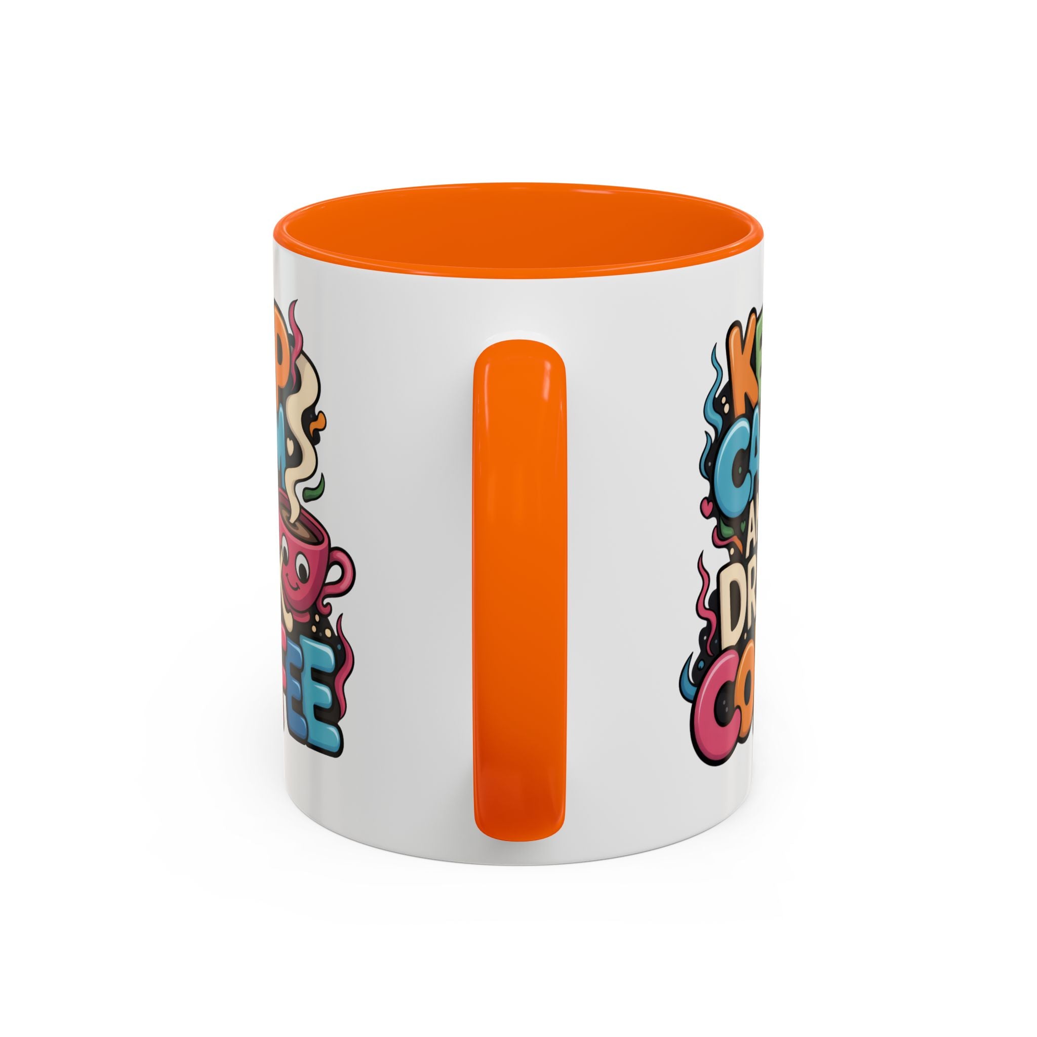 Keep Calm and Drink Coffee Mug - Fun Colorful Ceramic Coffee Cup funny