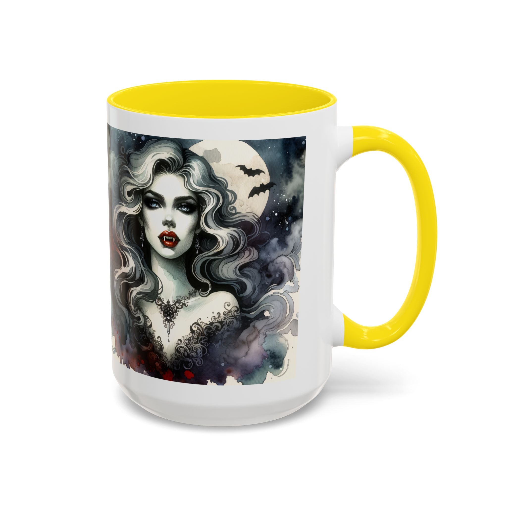 Gothic vampire Elegance Coffee Mug,  Halloween Decor, Dark Art Mug, Spooky Homeware