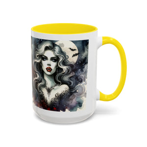 Gothic vampire Elegance Coffee Mug,  Halloween Decor, Dark Art Mug, Spooky Homeware