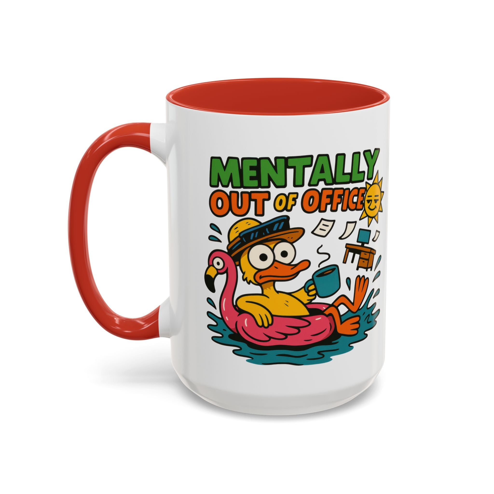 Fun Summer Coffee Mug, Quirky Gift for Beach Lovers, Office Humor Mug, Relaxation, Vacation, Cute Animal Design