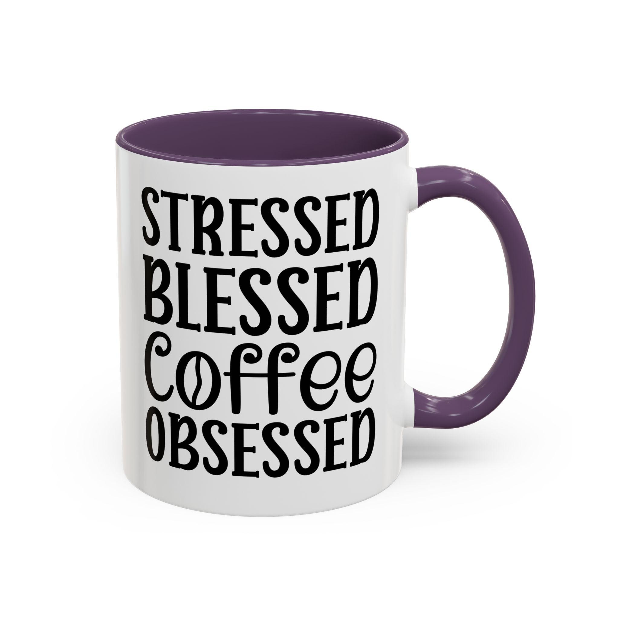 Stressed Blessed Coffee Obsessed Mug, Motivational Coffee Mug, Gift for Coffee Lovers, Funny Office Mug, Self-Care Gift Idea