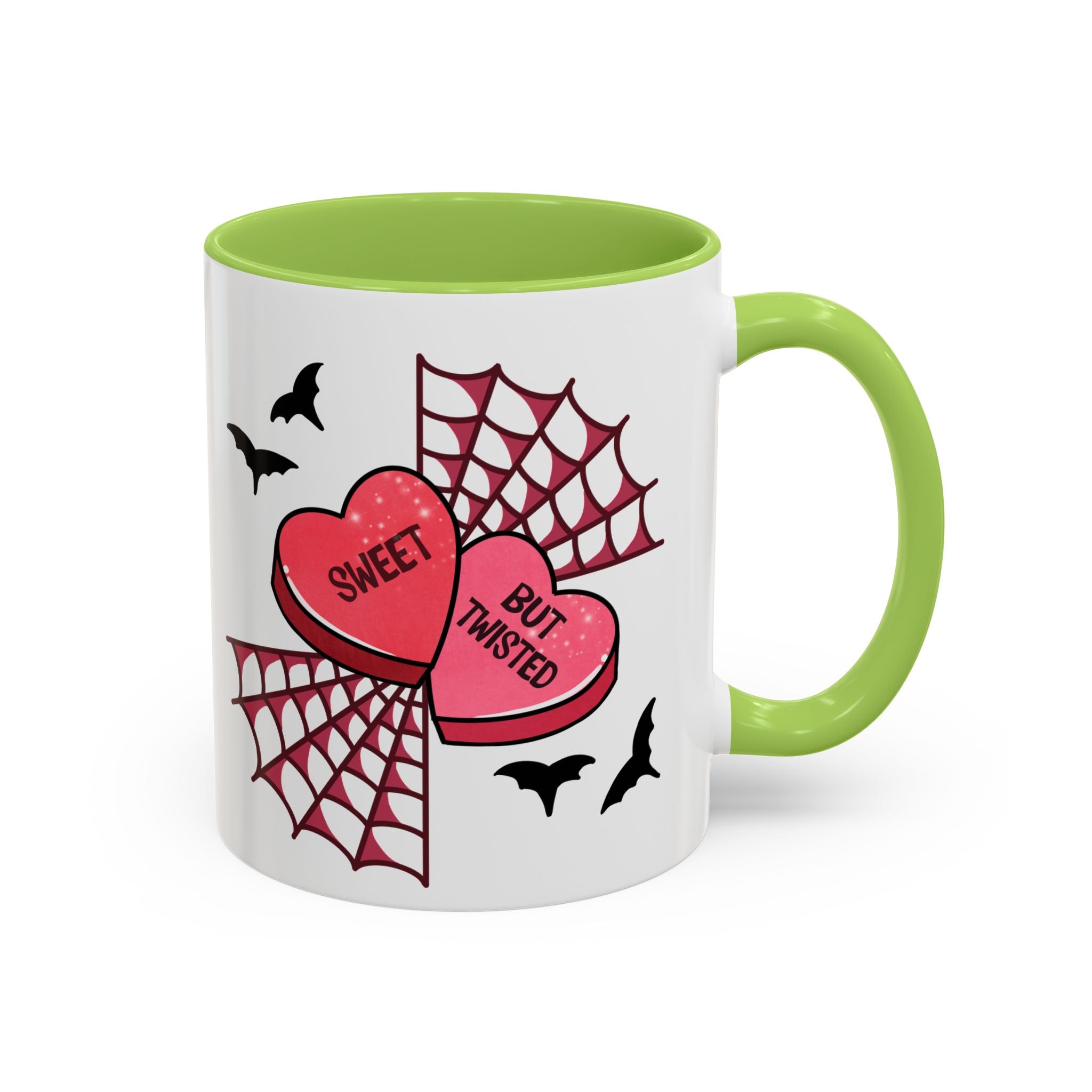 Sweet But Twisted Coffee Mug — Halloween Candy Heart Accent Mug