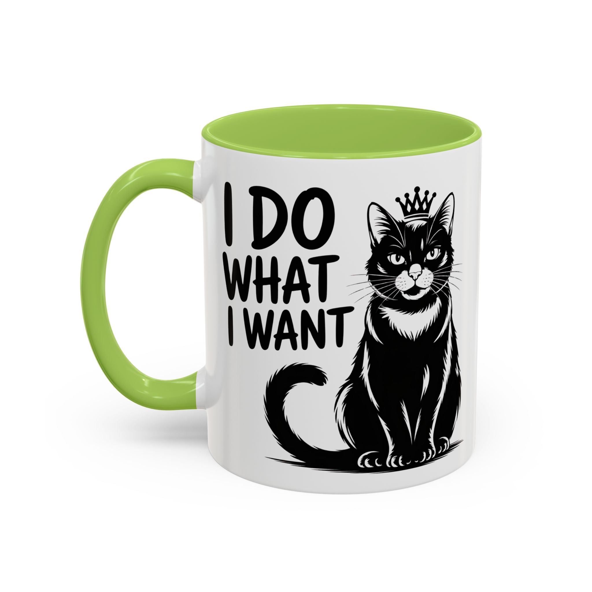 I Do What I Want Cat Accent Coffee Mug — Funny Queen Cat 11/15oz sarcasm attitude