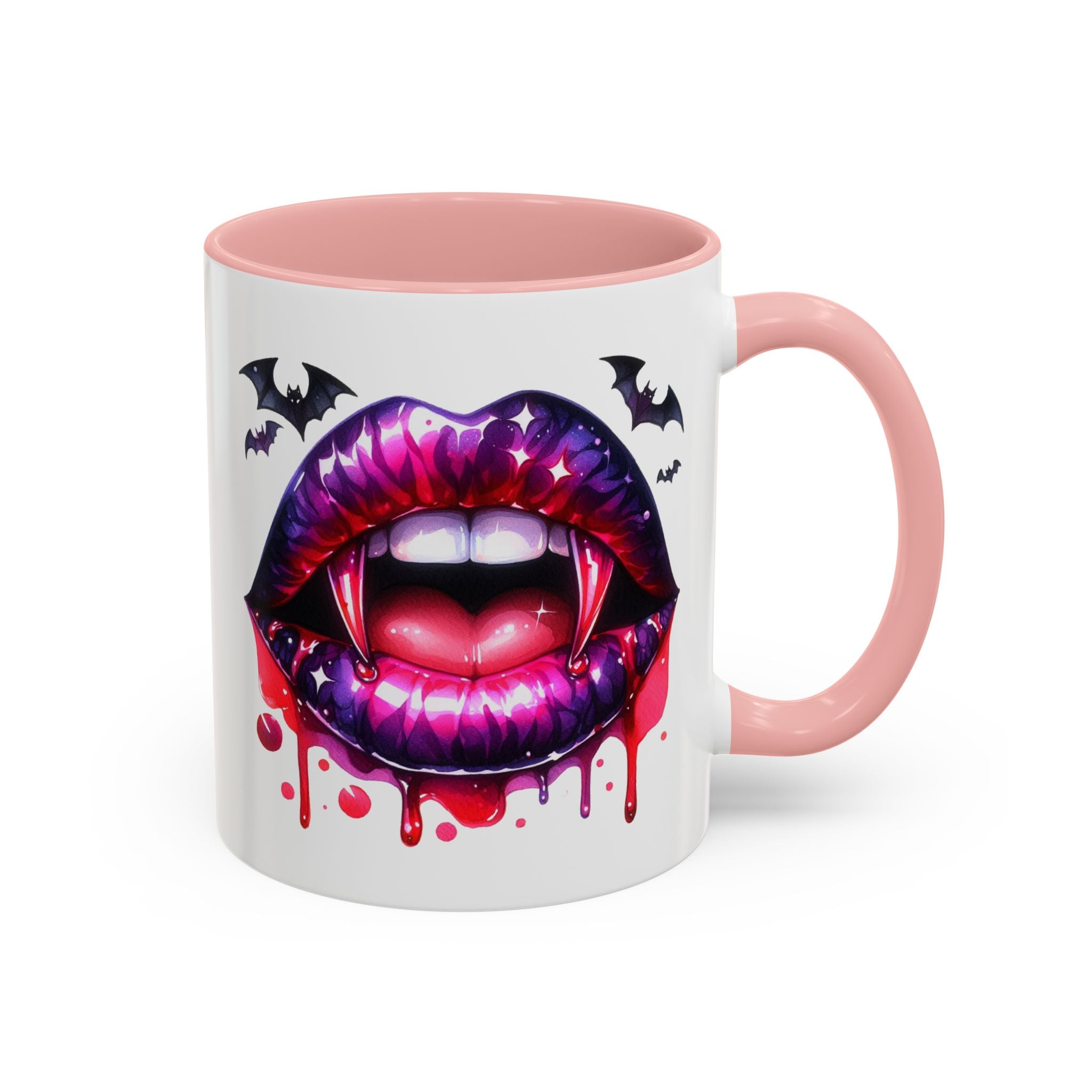 Gothic Vampire Coffee Mug, Halloween Mug, Dark Aesthetic, bats, Spooky Home Decor, Unique Coffee Cup