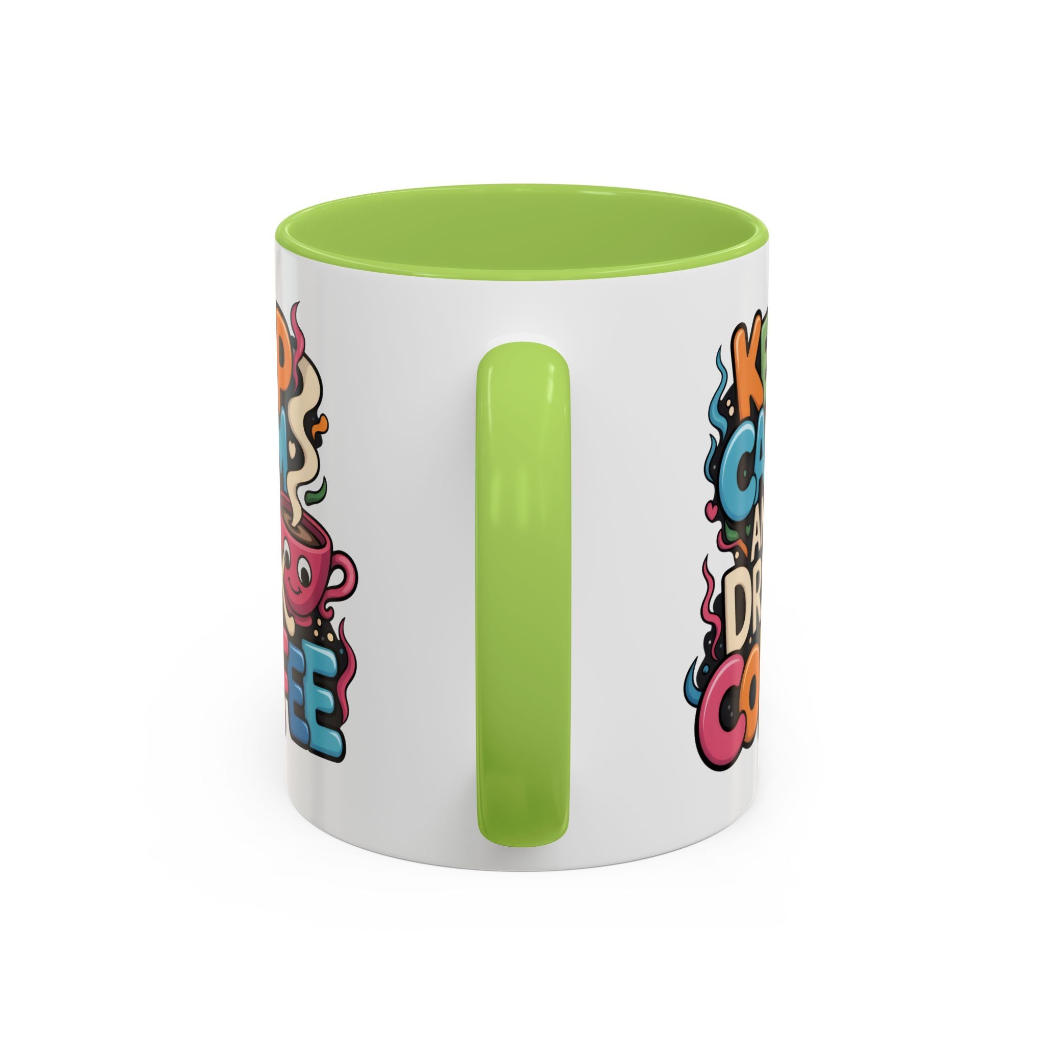 Keep Calm and Drink Coffee Mug - Fun Colorful Ceramic Coffee Cup funny