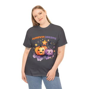 Halloween t shirt pumpkin dreams pastel colors gift for whole family fall fun stocking stuffer Unisex Heavy Cotton Tee