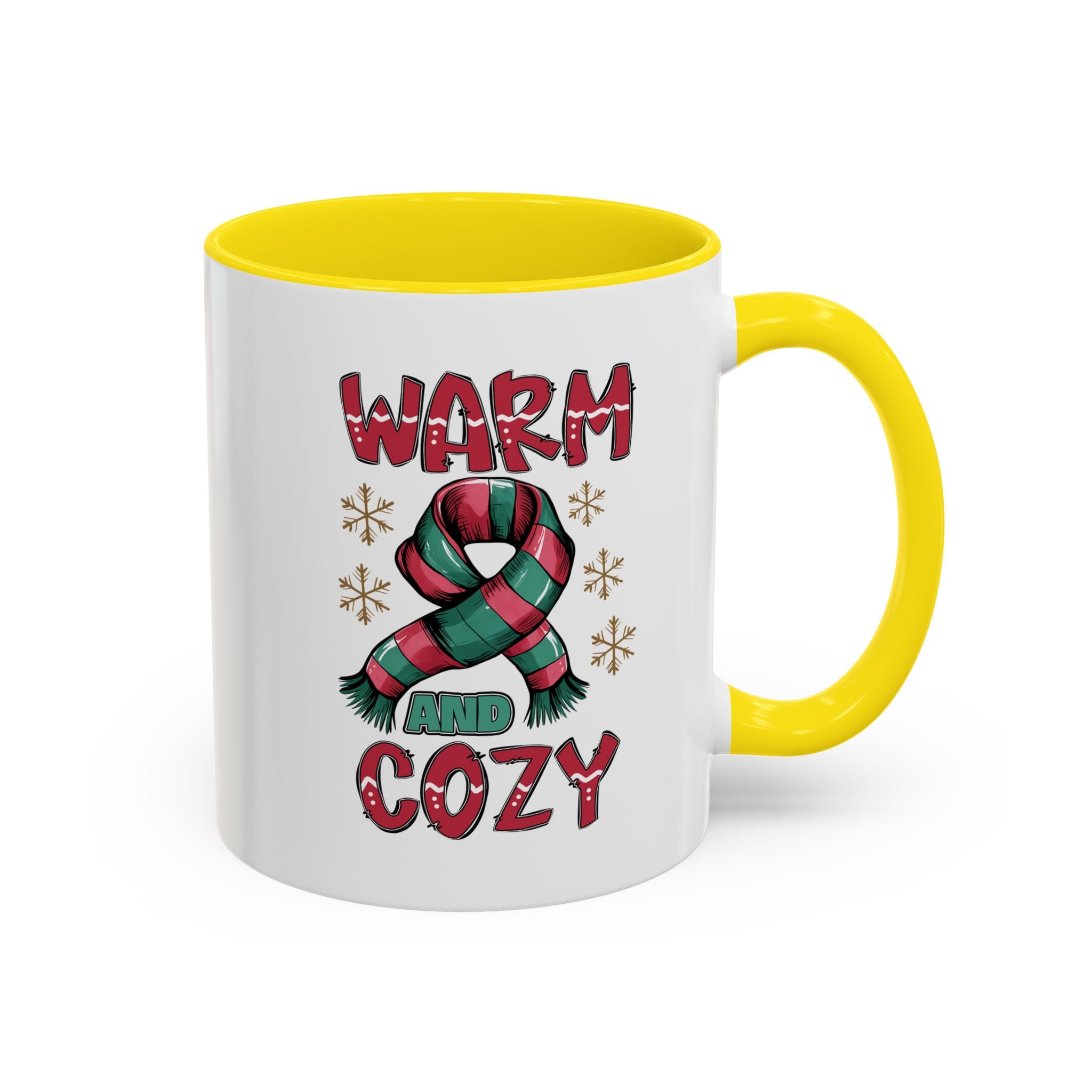 Warm & Cozy Holiday Accent Coffee Mug - Perfect for Winter Mornings, Christmas Gifts, Hot Beverage Lovers, Seasonal Decor, Cozy Vibes