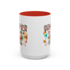 Summer Vibes Accent Coffee Mug - 11oz & 15oz - Perfect for Sunny Days & Celebrations