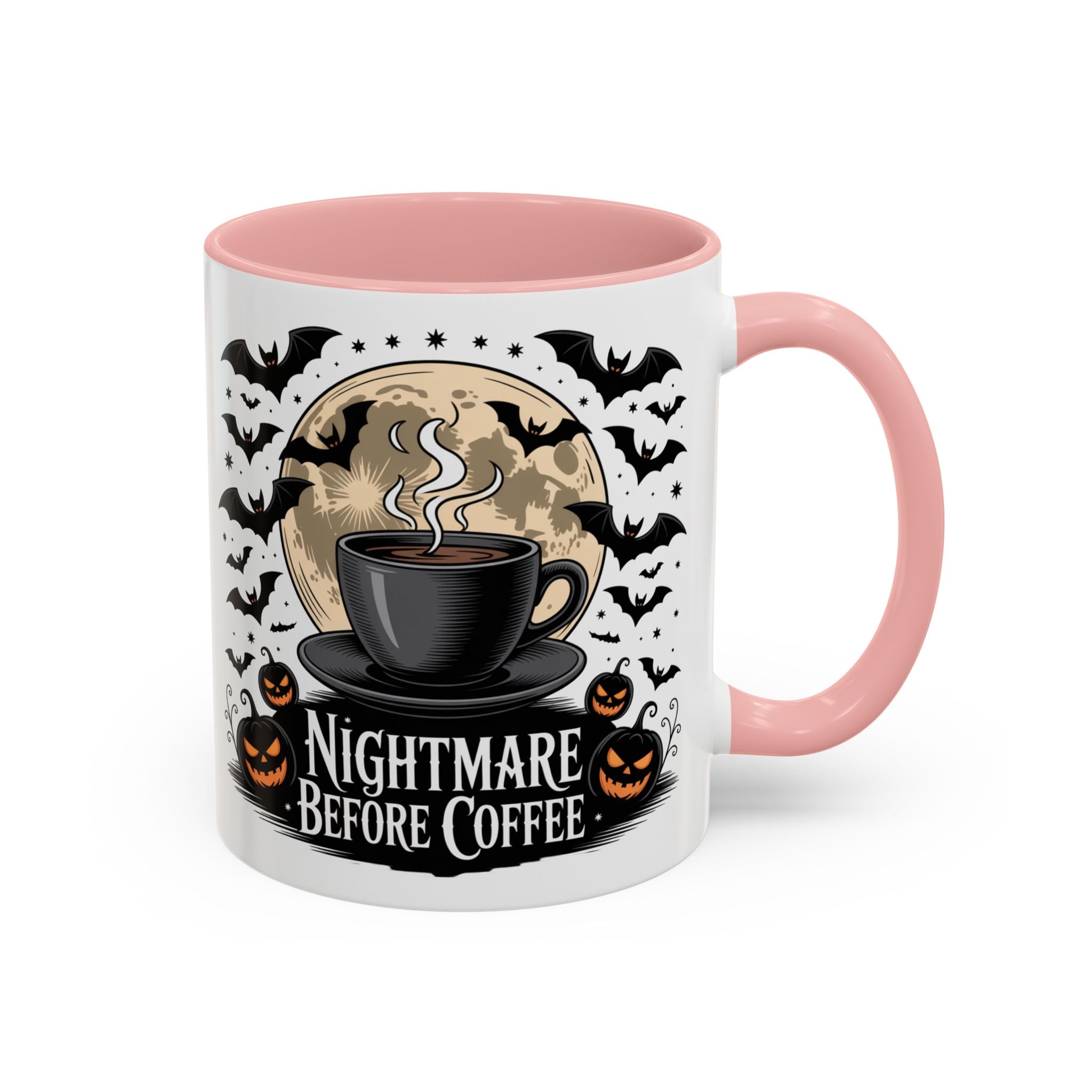 Halloween-Themed Coffee Mug: Nightmare Before Coffee funny art