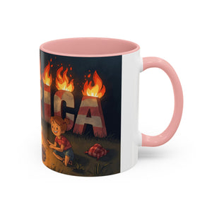 Patriotic Camping Coffee Mug - Fun America Design, Perfect for , Campfire Gatherings, Super for Gifts
