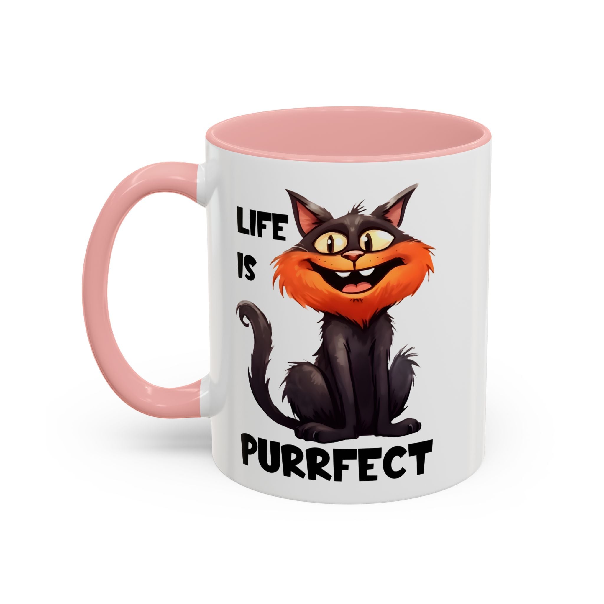 Purrfect Cat Accent Coffee Mug, Cat Lover Gift, Funny Drinkware, Cute Kitchen Accessory, Pet Owner Mug, Unique Gift Idea