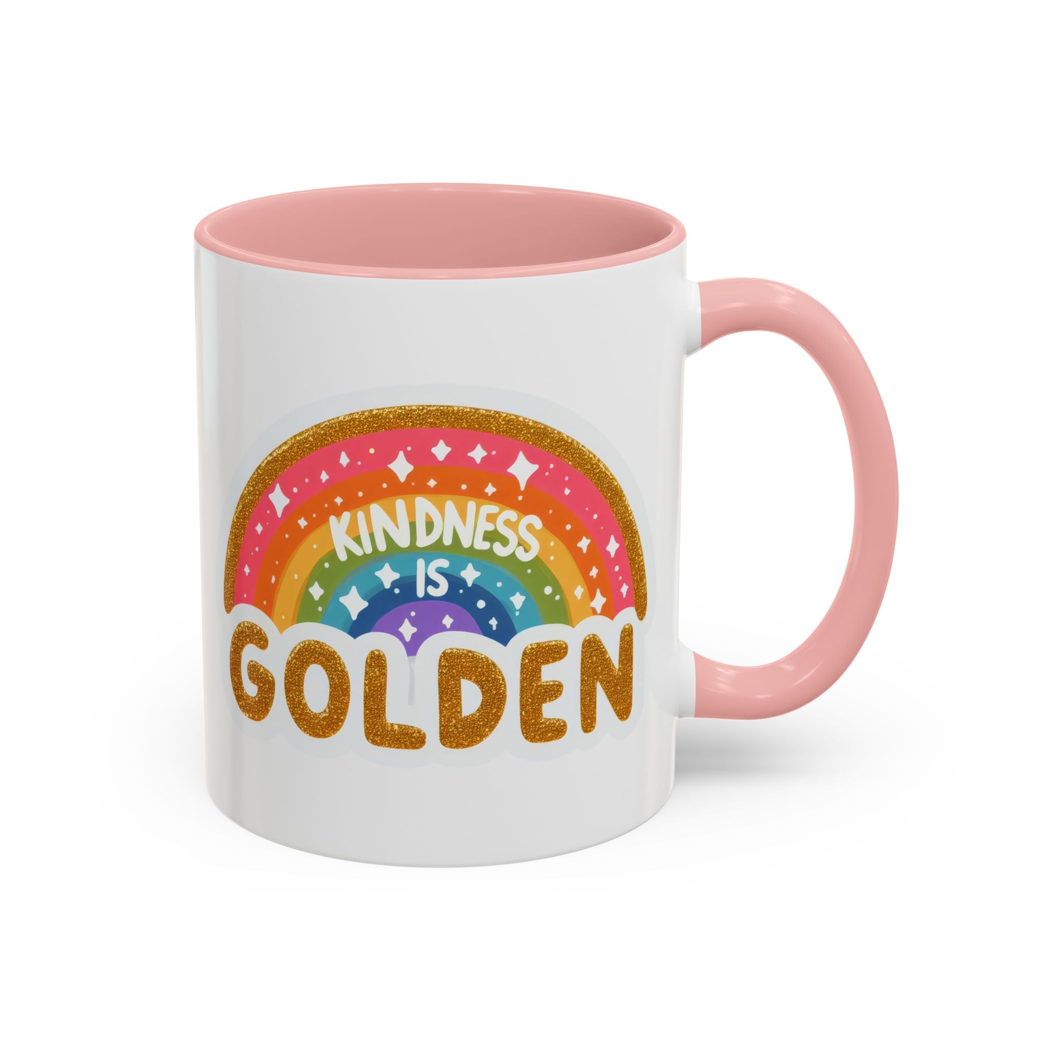 Kindness Is Golden Rainbow Accent Coffee Mug (11/15oz)