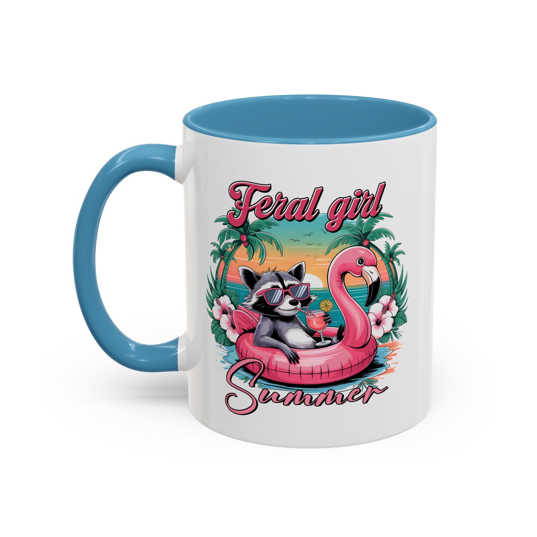 Feral Girl Summer Coffee Mug - Accent Design for Animal Lovers