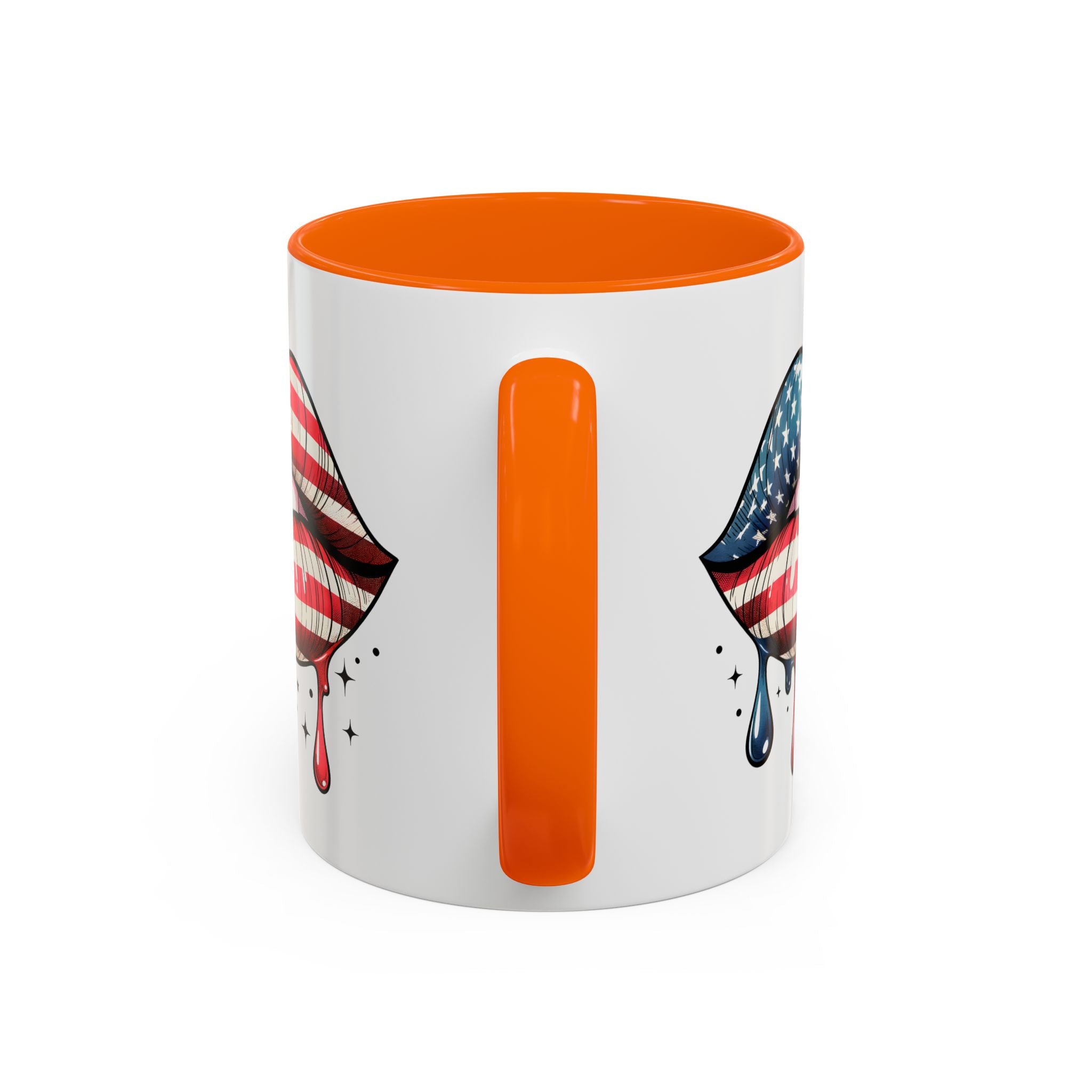 Patriotic Lip Print Coffee Mug – 11oz & 15oz