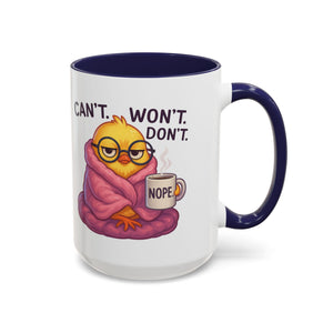Cozy Cartoon Coffee Mug - Perfect for Lazy Days, Gifts for Friends, Cute Coffee Cups, Inspirational Morning Mug, Funny Beverage Container