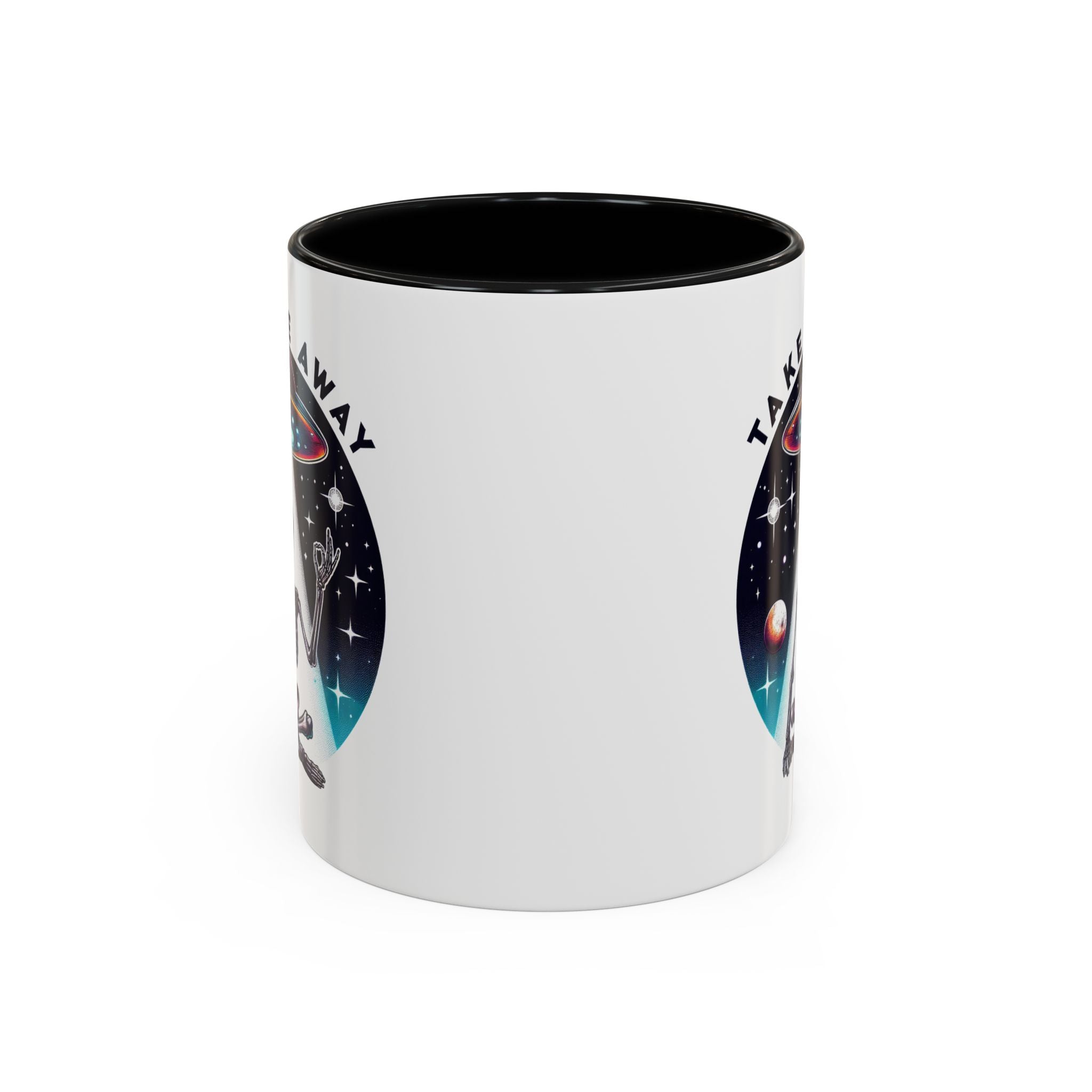 Galactic Skeleton Coffee Mug, Take Me Away Mug, Space-Themed Mug, Unique Gift for alien Lovers, Sci-Fi Cafe Mug