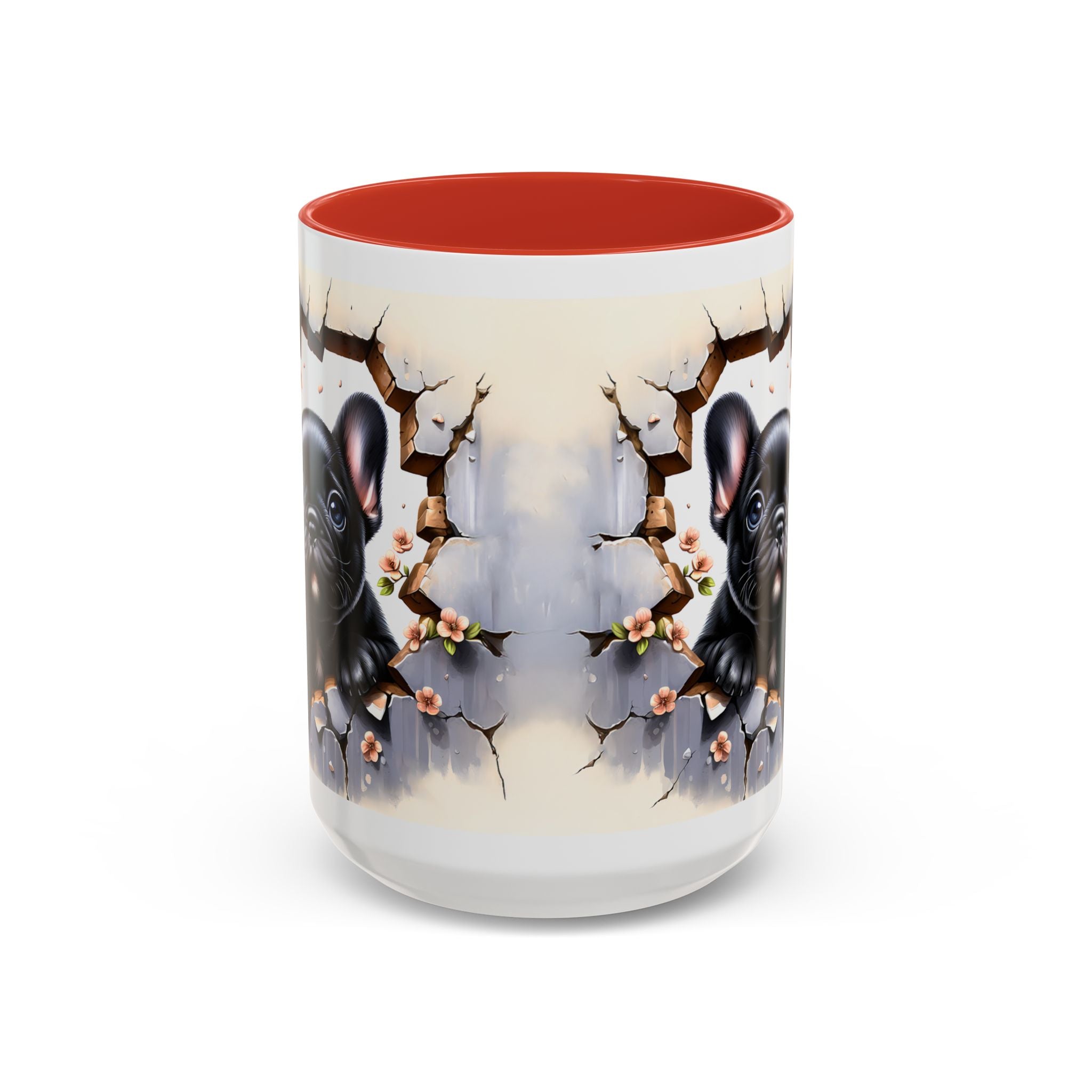 Cute French Bulldog Accent Coffee Mug, Pet Lover Gift, Dog Lover Mug, Home Office Coffee Cup, Unique Animal Print Mug