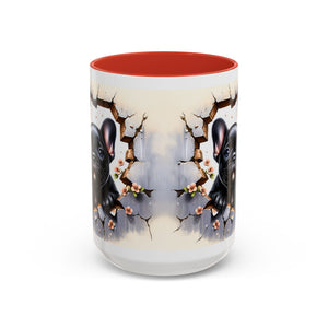 Cute French Bulldog Accent Coffee Mug, Pet Lover Gift, Dog Lover Mug, Home Office Coffee Cup, Unique Animal Print Mug