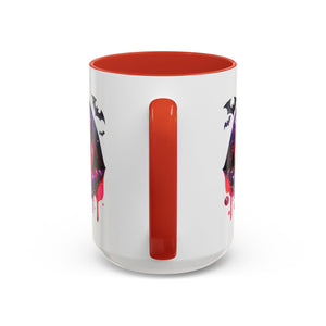 Gothic Vampire Coffee Mug, Halloween Mug, Dark Aesthetic, bats, Spooky Home Decor, Unique Coffee Cup