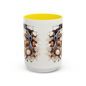 Cute Puppy Accent Coffee Mug - Perfect Gift for Dog Lovers, Unique Pet Lover Mug, Mother’s Day, Birthday, Home Decor