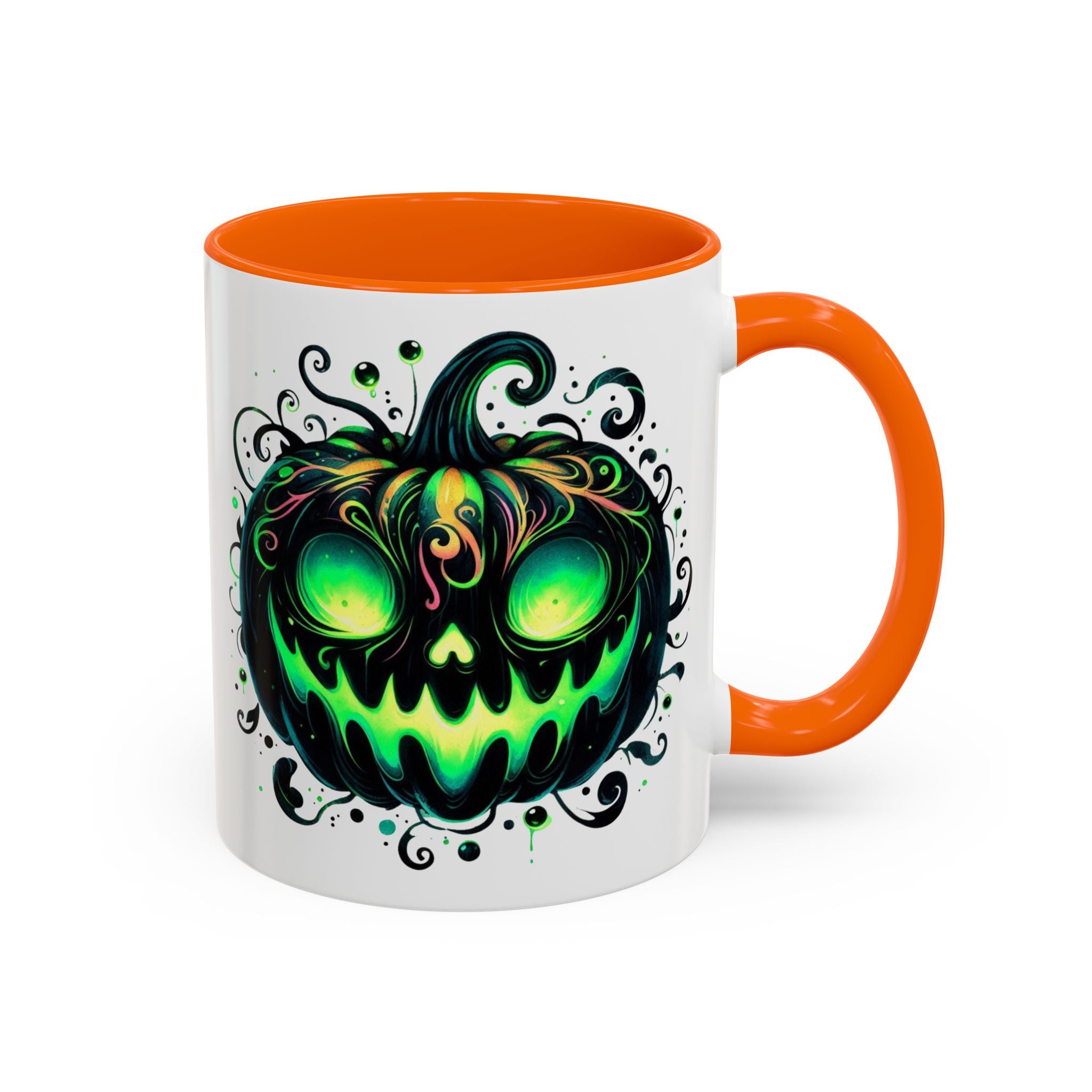 Spooky Pumpkin Accent Coffee Mug – Perfect for Halloween Lovers