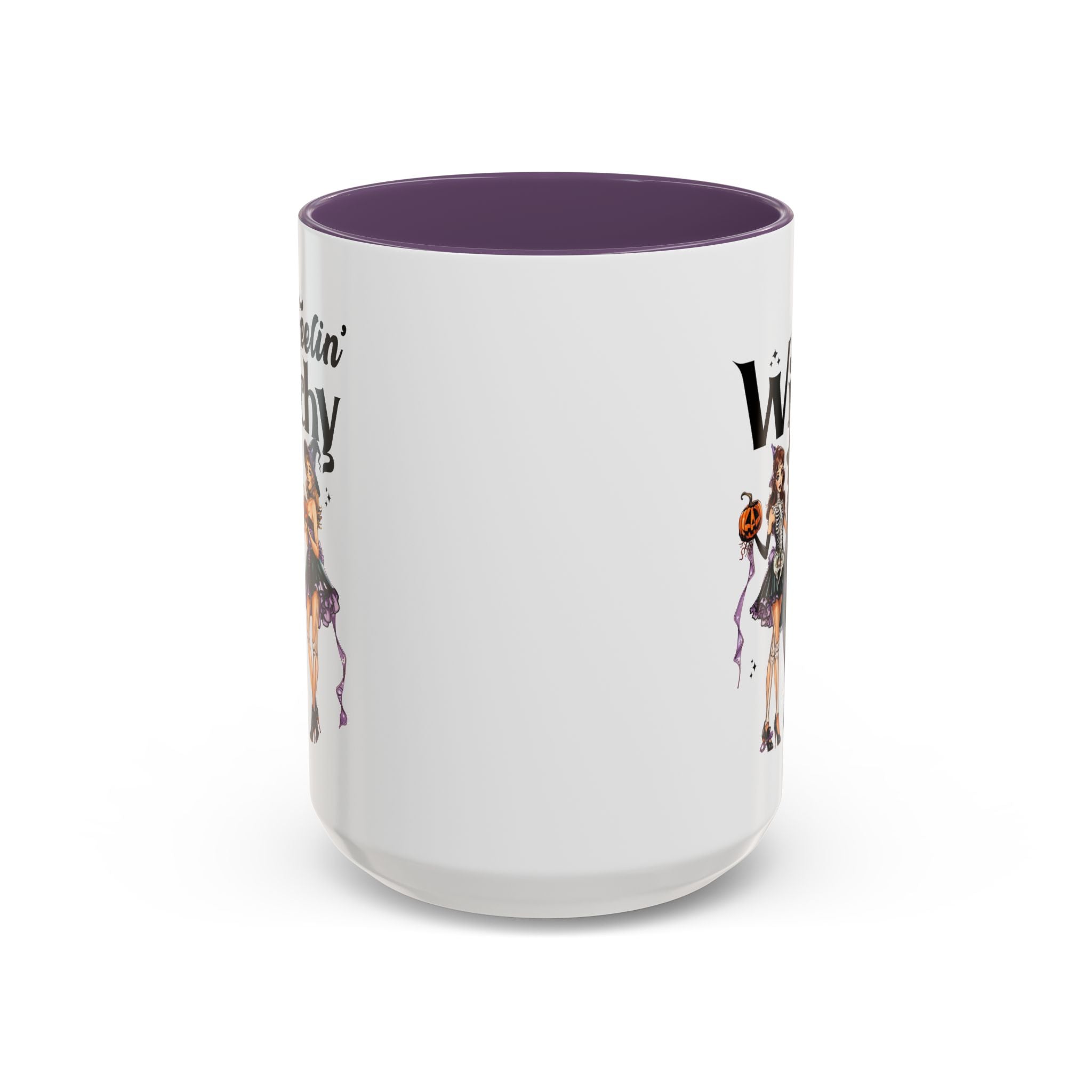 Witchy Accent Coffee Mug - Spooky Halloween Mug, Witchy Decor, Gift for Her, Fall Coffee Cup, Party Mug
