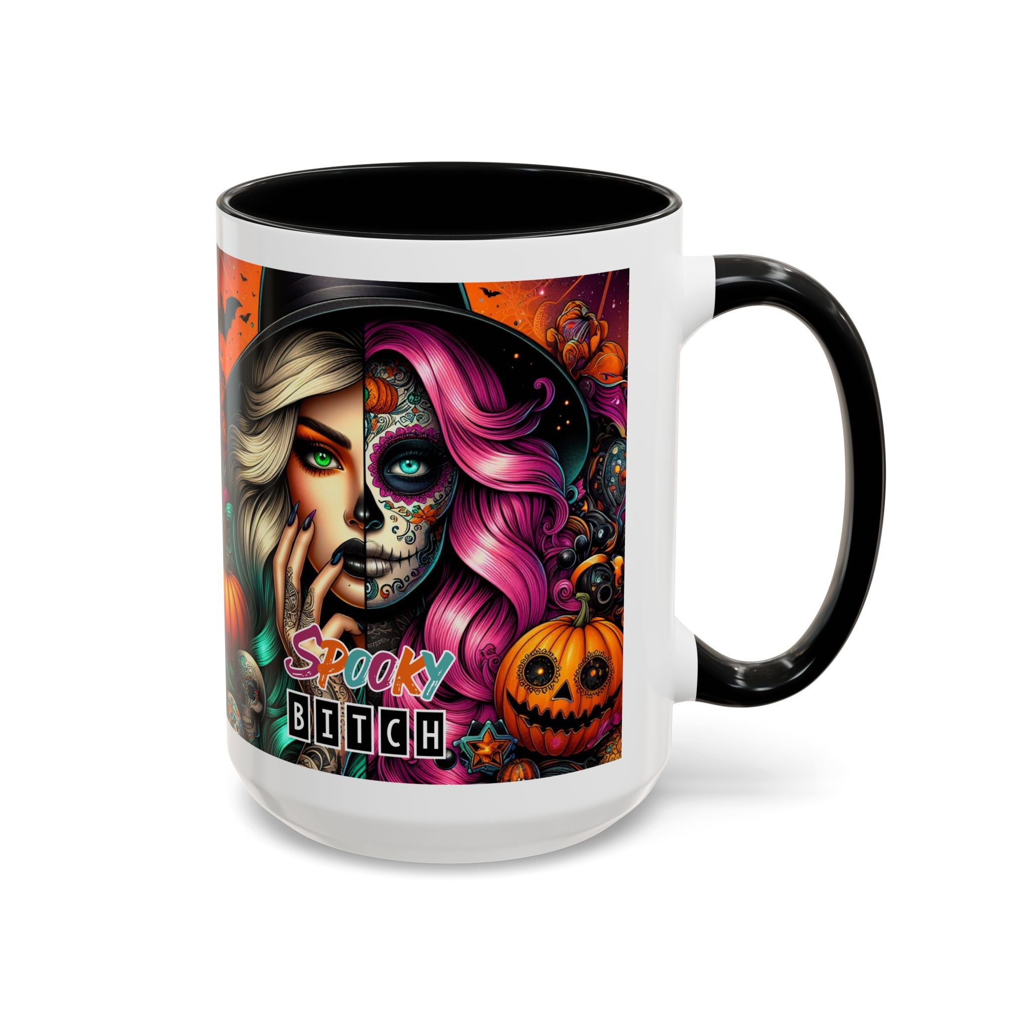 Spooky Bitch Halloween Coffee Mug - 11oz & 15oz | Witchy Vibes for Gifting, Halloween Decor, Fun Coffee Lover Gift, Spooky Season Must-Have