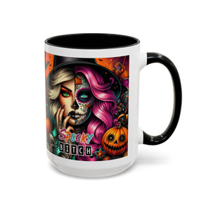 Spooky Bitch Halloween Coffee Mug - 11oz & 15oz | Witchy Vibes for Gifting, Halloween Decor, Fun Coffee Lover Gift, Spooky Season Must-Have