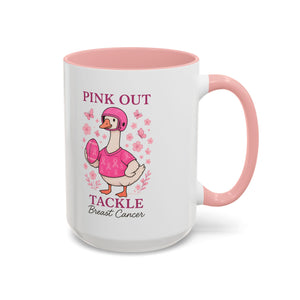 Breast Cancer Awareness Coffee Mug, Pink Out Tackle Duck Design, Supportive Gift for Fighters & Survivors, Cheerful Office Decor, [...]