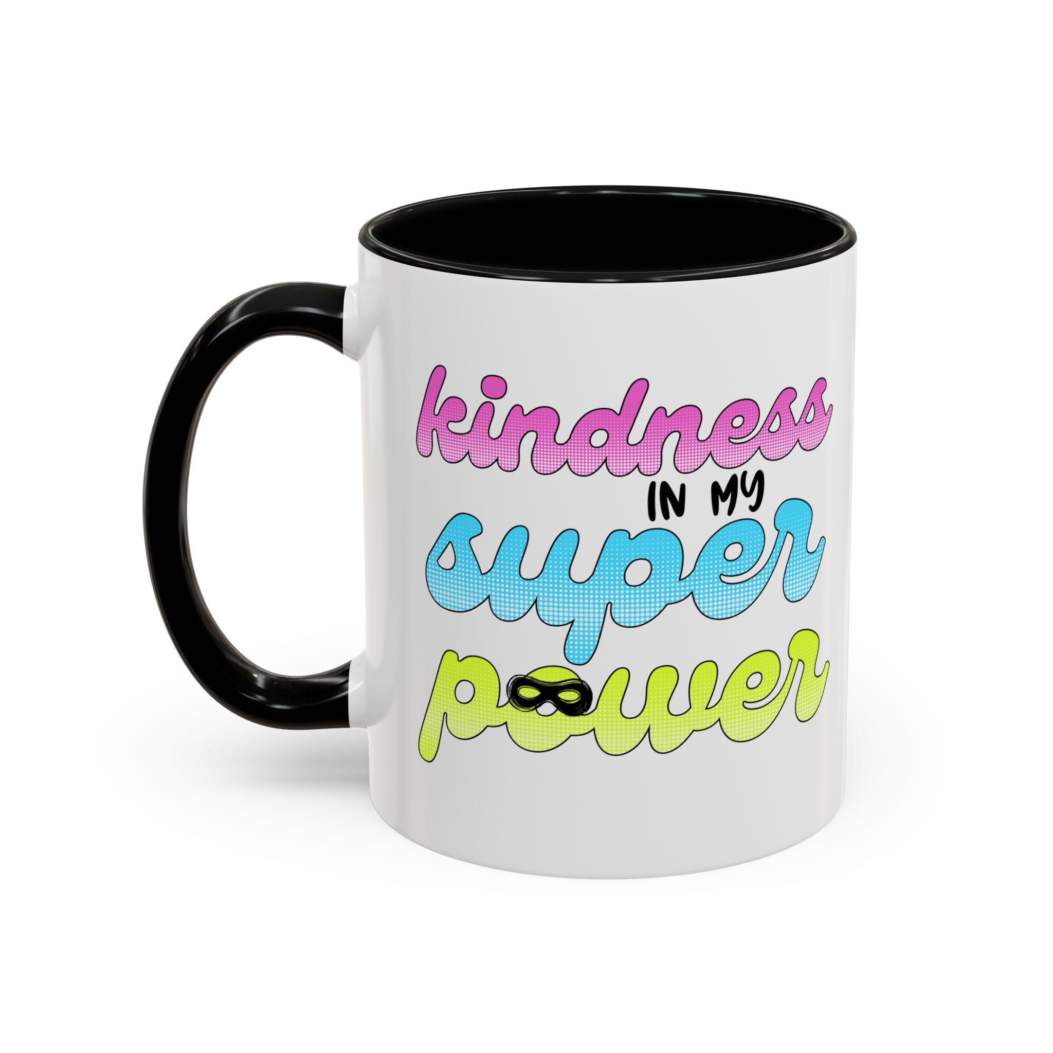 Kindness Superpower Coffee Mug, Inspirational Gift for Friends, Motivational Work Mug, Cute Drinkware for All Occasions, Unique