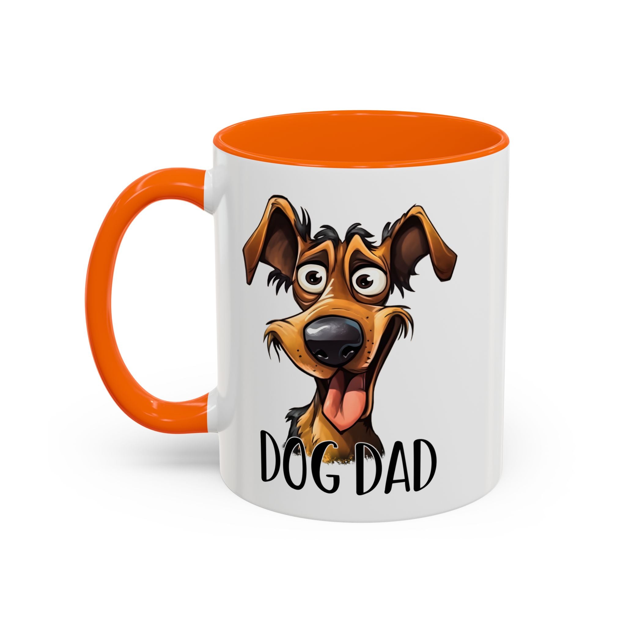 Dog Dad Accent Coffee Mug - Fun Gift for Dog Lovers, Pet Fathers, Father's Day, Birthday, Coffee Lovers