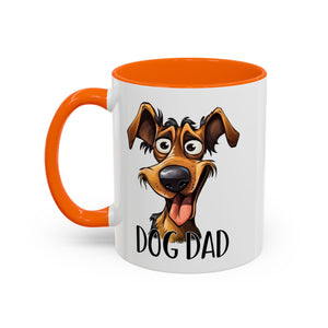 Dog Dad Accent Coffee Mug - Fun Gift for Dog Lovers, Pet Fathers, Father's Day, Birthday, Coffee Lovers