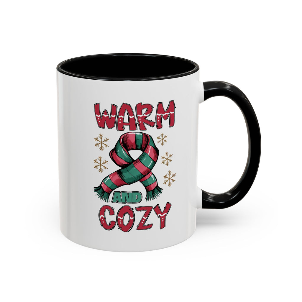 Warm & Cozy Holiday Accent Coffee Mug - Perfect for Winter Mornings, Christmas Gifts, Hot Beverage Lovers, Seasonal Decor, Cozy Vibes