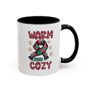 Warm & Cozy Holiday Accent Coffee Mug - Perfect for Winter Mornings, Christmas Gifts, Hot Beverage Lovers, Seasonal Decor, Cozy Vibes