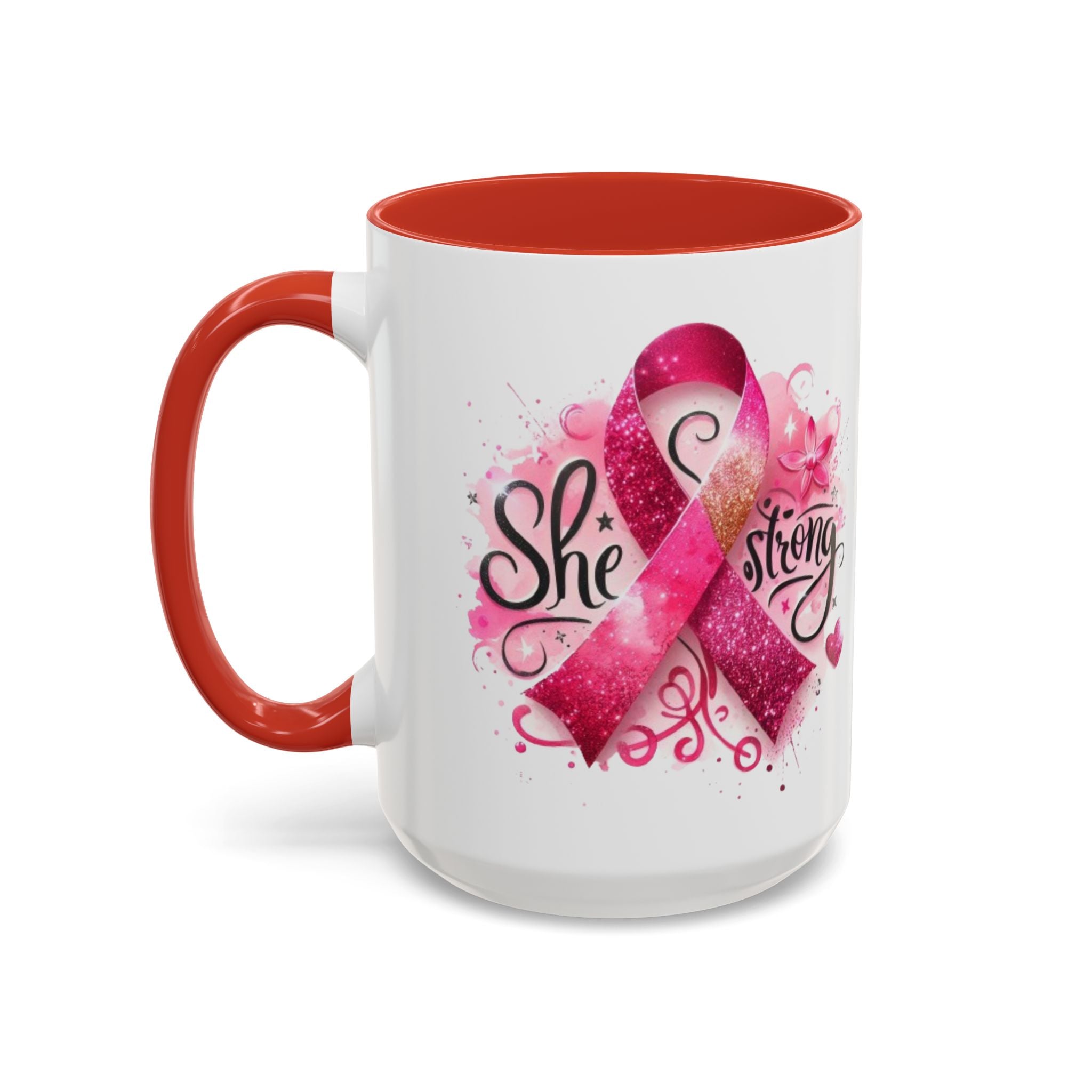 Empowering Pink Ribbon Coffee Mug - Gift for Survivors, Breast Cancer Awareness, Motivational Mug, Inspirational Drinkware, Self-Care Gift