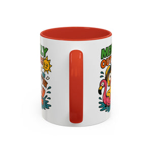 Fun Summer Coffee Mug, Quirky Gift for Beach Lovers, Office Humor Mug, Relaxation, Vacation, Cute Animal Design